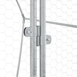 vidaXL Konijnenhok 105x100x120 cm gegalvaniseerd staal zilverkleurig