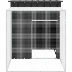 vidaXL Konijnenhok 200x91x100 cm gegalvaniseerd staal antracietkleurig