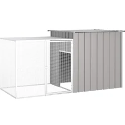 vidaXL Konijnenhok 200x91x100 cm gegalvaniseerd staal grijs