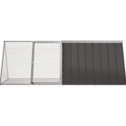vidaXL Konijnenhok 201,5x80,5x71 cm gegalvaniseerd staal antraciet