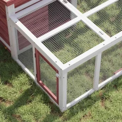 vidaXL Konijnenhok 144x123x67,5 cm massief grenenhout mokkakleurig