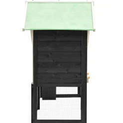 vidaXL Konijnenhok 140x63x120 cm massief vurenhout grijs en wit