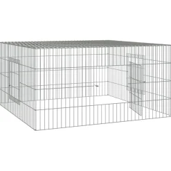vidaXL Konijnenkooi 110x110x55 cm gegalvaniseerd ijzer