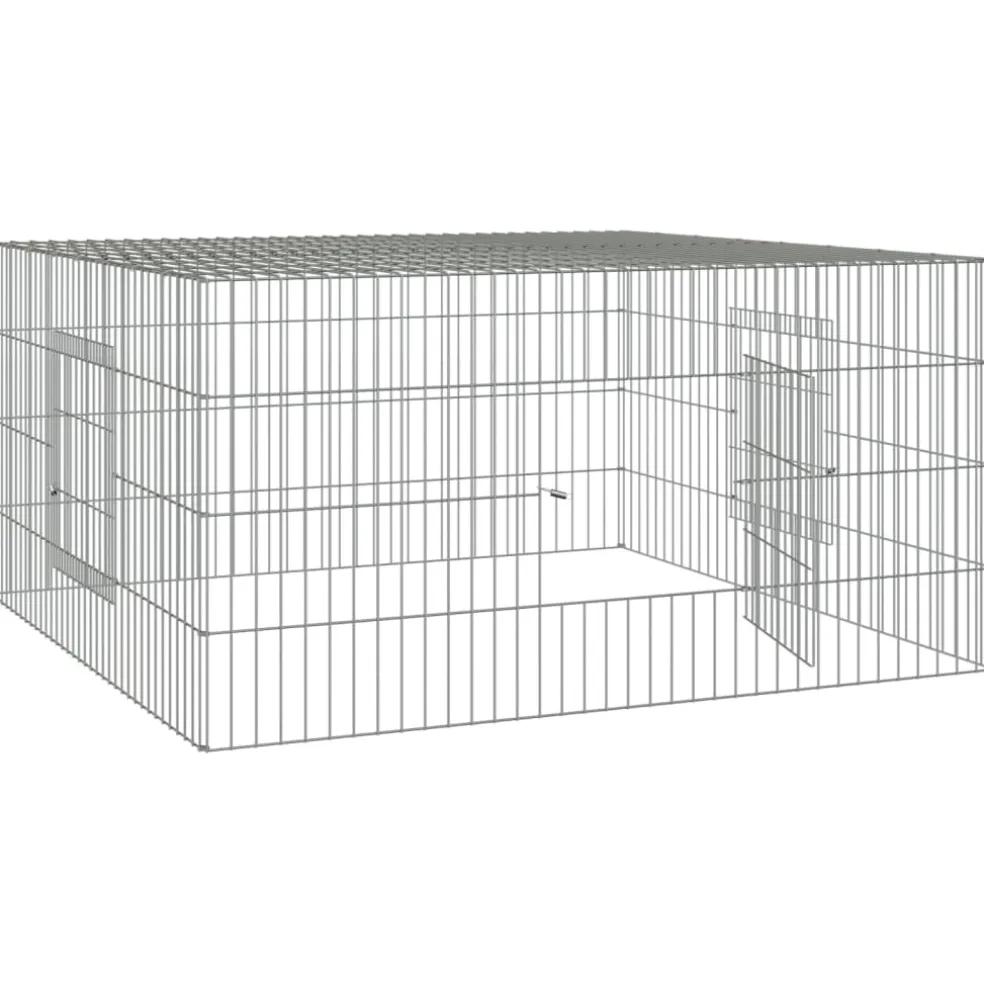 vidaXL Konijnenkooi 110x110x55 cm gegalvaniseerd ijzer