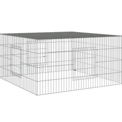 vidaXL Konijnenkooi 110x110x55 cm gegalvaniseerd ijzer