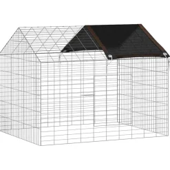 vidaXL Konijnenkooi Zilver 100 x 78 x 78 cm Gegalvaniseerd staal