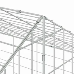 vidaXL Konijnenkooi Zilver 100 x 78 x 78 cm Gegalvaniseerd staal