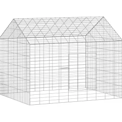 vidaXL Konijnenkooi Zilver 100 x 78 x 78 cm Gegalvaniseerd staal