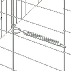 vidaXL Konijnenkooi Zilver 100 x 78 x 78 cm Gegalvaniseerd staal