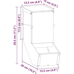 vidaXL Konijnenvoer Olijfgroen 12,5 x 26 x 28,5 cm 1 kg
