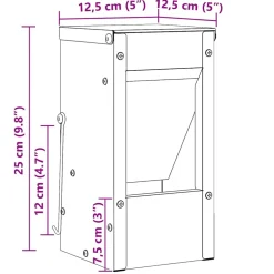 vidaXL Konijnenvoer Zilver 12,5 x 12,5 x 25 cm 1,5 kg