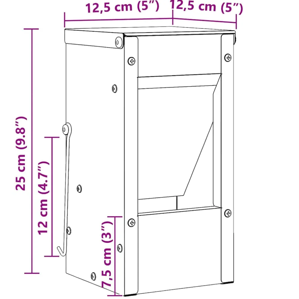 vidaXL Konijnenvoer Zilver 12,5 x 12,5 x 25 cm 1,5 kg