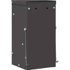vidaXL Konijnenvoer Zwart 12,5 x 12,5 x 25 cm 1,5 kg Koudgewalst Staal