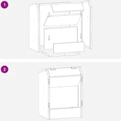 vidaXL Konijnenvoer Zwart 33,5 x 25,5 x 45,5 cm 3 kg Koudgewalst Staal