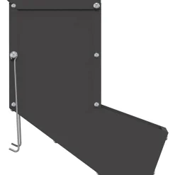 vidaXL Konijnenvoer Zwart 12,5 x 26 x 28,5 cm 1 kg Koudgewalst Staal