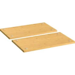 vidaXL Kookplaatafdekkingen 2 st 50x28x1,5 cm bamboe
