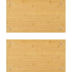 vidaXL Kookplaatafdekkingen 2 st 50x28x1,5 cm bamboe