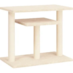 vidaXL Krabpaal met platforms 62,5 cm crèmekleurig