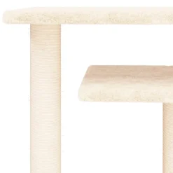 vidaXL Krabpaal met platforms 62,5 cm crèmekleurig