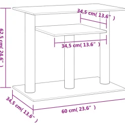 vidaXL Krabpaal met platforms 62,5 cm donkergrijs
