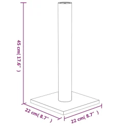 VidaXL Krabpaal 22x22x45 cm lichtgrijs
