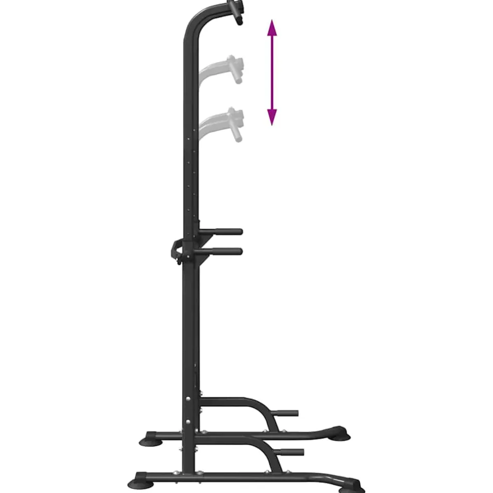 vidaXL Kracht Toren Dip Station Zwart 102 x 95 x 210 cm