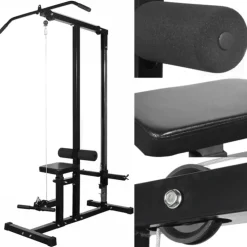 vidaXL Krachttoren met halterset 60,5 kg
