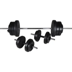 vidaXL Krachttoren met halterset 60,5 kg