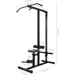 vidaXL Krachttoren met halterset 60,5 kg