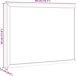 vidaXL Krijtbord met massief grenenhouten frame 40x30 cm zwart