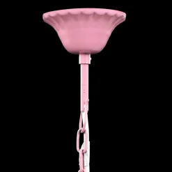 vidaXL Kristallen licht met 5 gloeilampen rosa