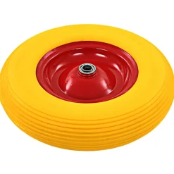 vidaXL Kruiwagenwiel met as 4,00-8 390 mm massief PU