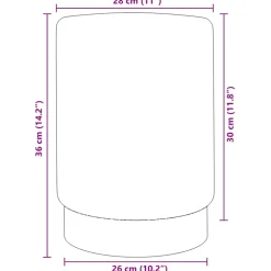vidaXL Kruk fluweel 28 x 36 cm abrikoos- en goudkleurig