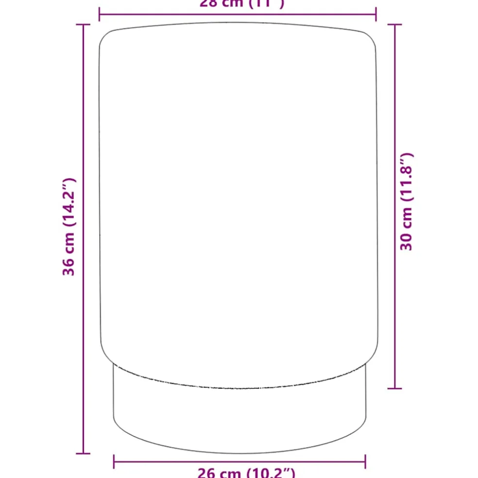 vidaXL Kruk fluweel 28 x 36 cm abrikoos- en goudkleurig