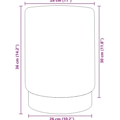 vidaXL Kruk fluweel 28 x 36 cm blauw en goudkleurig