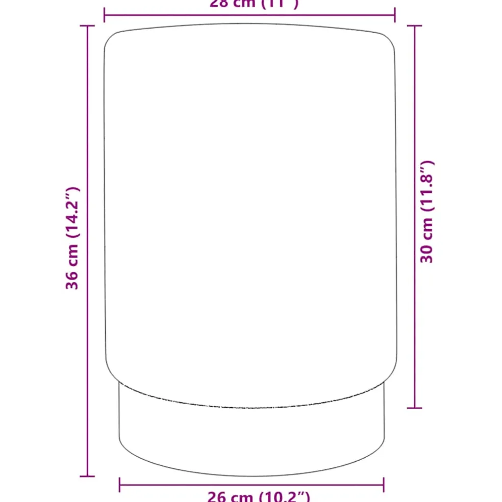 vidaXL Kruk fluweel 28 x 36 cm donkergroen en goudkleurig