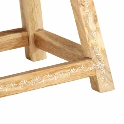 vidaXL Kruk handgeschilderd 38x38x35 cm massief mangohout