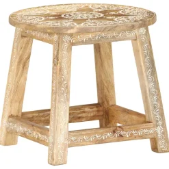 vidaXL Kruk handgeschilderd 38x38x35 cm massief mangohout