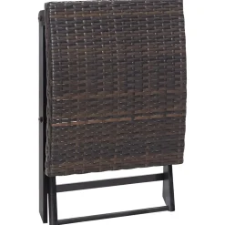 vidaXL Kruk inklapbaar poly rattan bruin