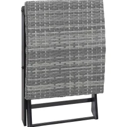 vidaXL Kruk inklapbaar poly rattan grijs
