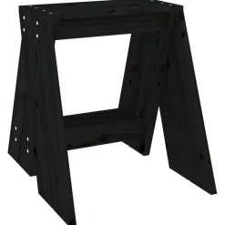 vidaXL Krukken 2 st 40x40x45 cm massief grenenhout zwart