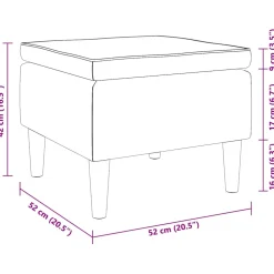 vidaXL Kruk met houten poten fluweel bruin