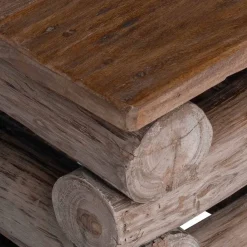 vidaXL Kruk Naturel Massief Teakhout
