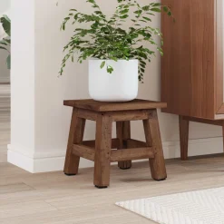 vidaXL Kruk Naturel 26 x 26 x 26 cm Mahoniehout