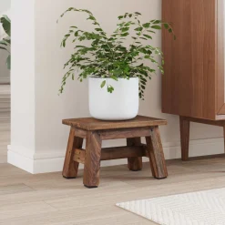 vidaXL Kruk Naturel 30 x 20 x 20 cm Mahoniehout