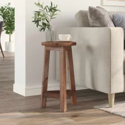 vidaXL Kruk Naturel 28 x 28 x 50 cm Mahoniehout
