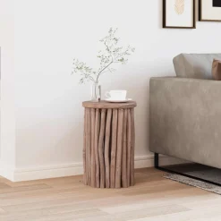 vidaXL Kruk Naturel 30 x 30 x 45 cm Massief Teakhout