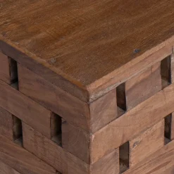 vidaXL Kruk Naturel 29 x 29 x 48 cm Massief gerecycled hout