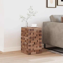 vidaXL Kruk Naturel 29 x 29 x 48 cm Massief gerecycled hout