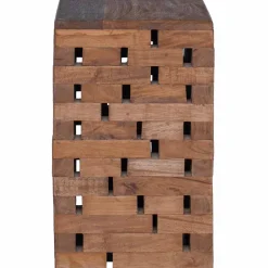 vidaXL Kruk Naturel 29 x 29 x 48 cm Massief gerecycled hout
